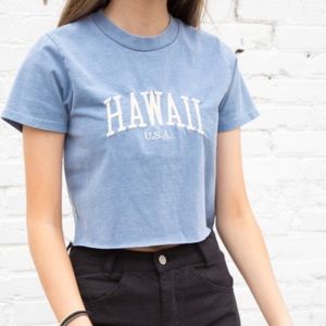 Brandy Melville Blue Hawaii Crop Top